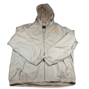 UltraClub Mens XL‎ Tan Home Depot Windbreaker Jacket Hooded Water Resistant NWT